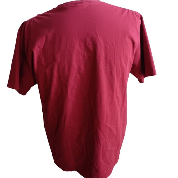 Vintage T-Shirt Large 1990s Mens Tee Large St johns Bay  RED ALL COTTON BLANK - Picture 4 of 4